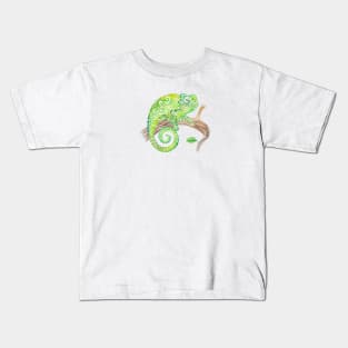 Swirly Chameleon Kids T-Shirt